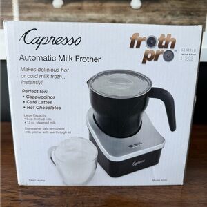 Capresso Froth Pro Automatic Milk Frother - Black & Silver